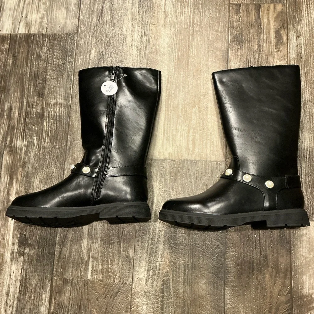 Sonoma Girl’s Black Pearl-Accent Boot for Size 4